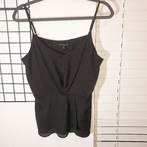 Black Tank | Pulled Middle Detail | Elegant
